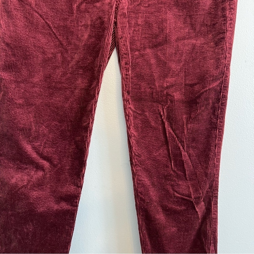 PAIGE Hoxton Ankle Corduroy Skinny Jeans Burgundy Women's Size 32 Office - Picture 5 of 11